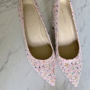 Marc Fisher Pink Tweed Pumps